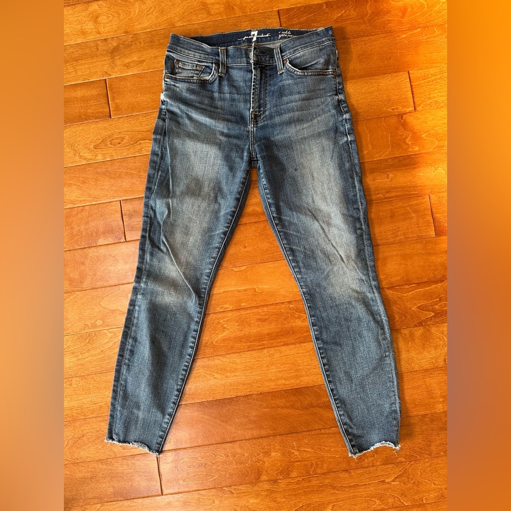 7 For All Mankind Ankle Gwenevere Skinny Cropped Jeans | size 27